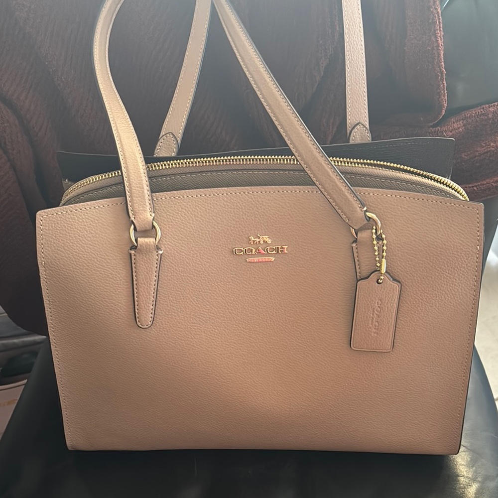 Coach Tan Leather Tote Bag